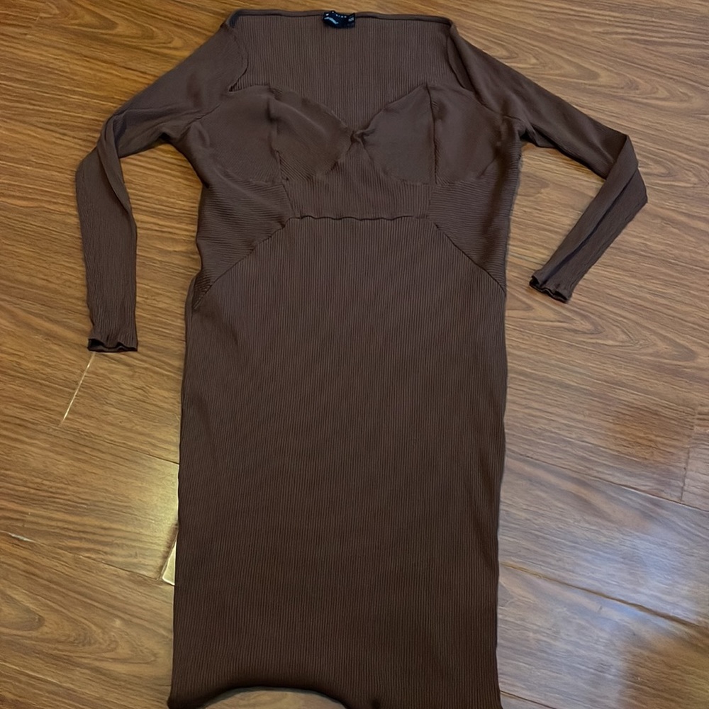 ASOS Curve 22 Ribbed Bodycon Dress